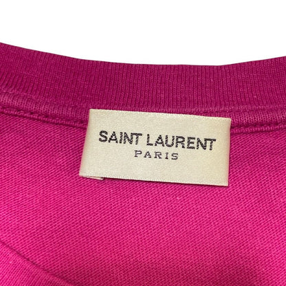 Saint Laurent Paris Logo Print T-Shirt L Purple — view 4