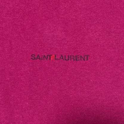 Saint Laurent Paris Logo Print T-Shirt L Purple — view 3