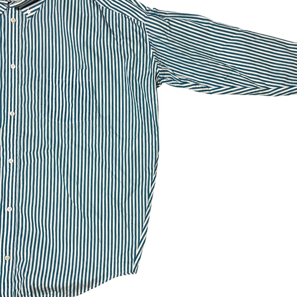 Balenciaga Back Logo Striped Oversize Shirt 34 Blue — view 3