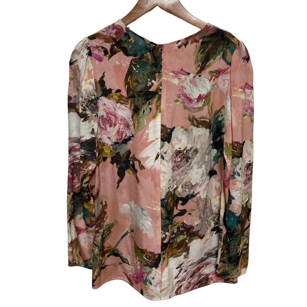Dolce & Gabbana Flower Print Lace Blouse Flare Skirt Set 36 Pink — view 3
