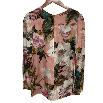 Dolce & Gabbana Flower Print Lace Blouse Flare Skirt Set 36 Pink — view 3