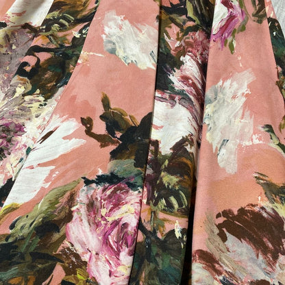 Dolce & Gabbana Flower Print Lace Blouse Flare Skirt Set 36 Pink — view 9