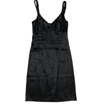 Dolce & Gabbana Flower Print Lace Contrast Fri Roulis Bon Dress 36 Black — view 6