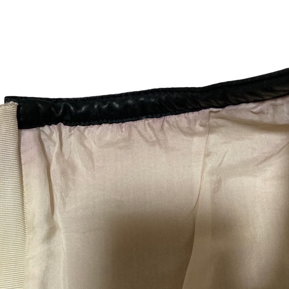 Prada Leather Trim Tweed Sleeveless Dress White — view 5