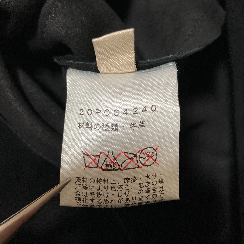 Celine Phoebe Philo Era Cow Leather Nubuck Contrast Blouse 34 Black — view 5