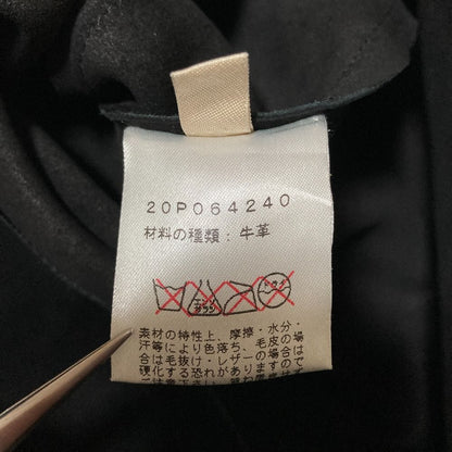 Celine Phoebe Philo Era Cow Leather Nubuck Contrast Blouse 34 Black — view 5