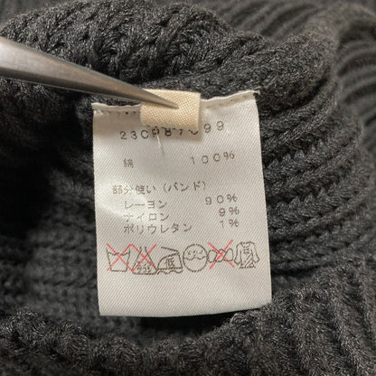 Celine Phoebe Philo Era Cotton Logege Ribbon Knit Vest M Gray — view 6