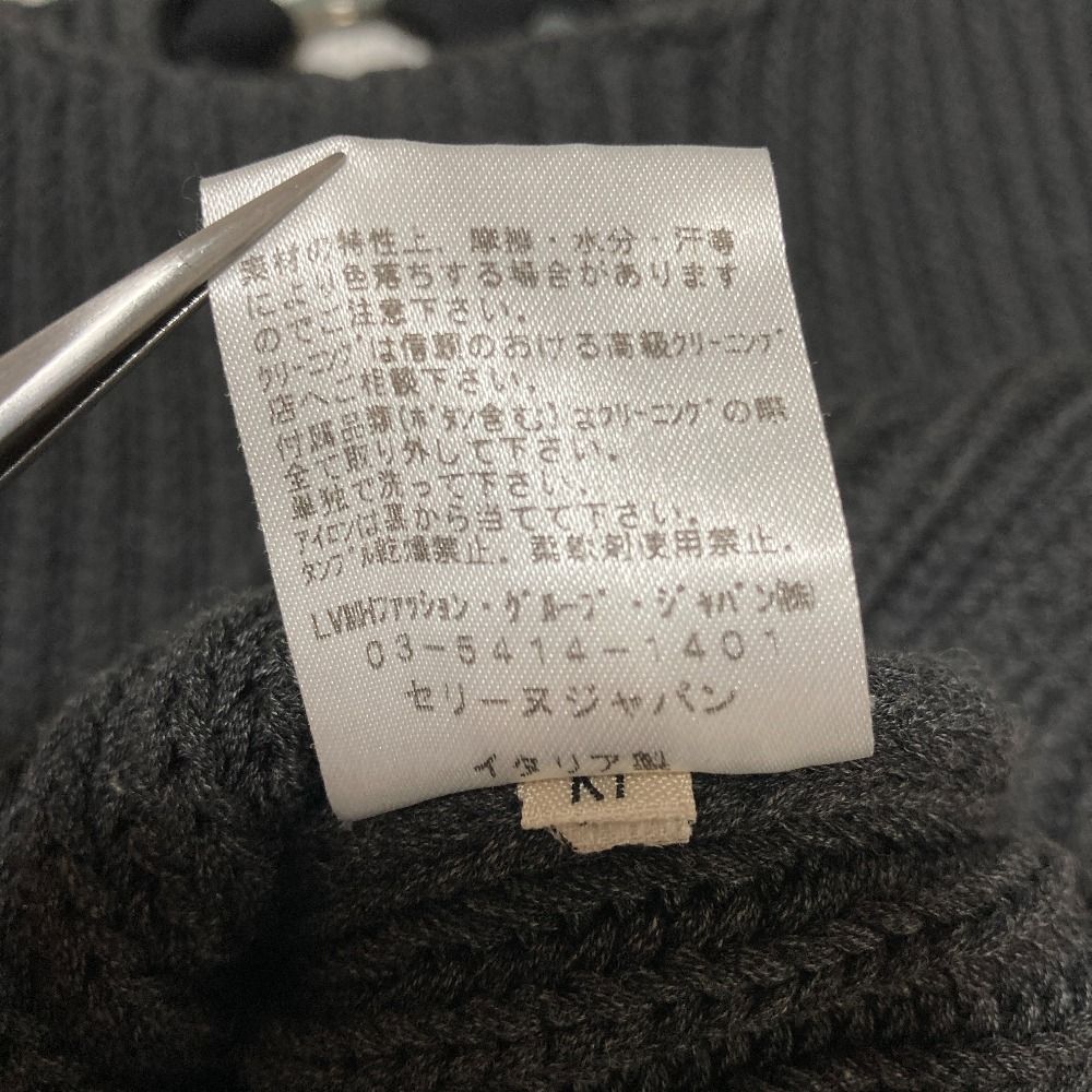 Celine Phoebe Philo Era Cotton Logege Ribbon Knit Vest M Gray — view 7