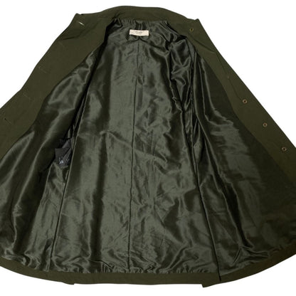 Prada Nylon Belted Satin Coat 36 Khaki Green — view 4