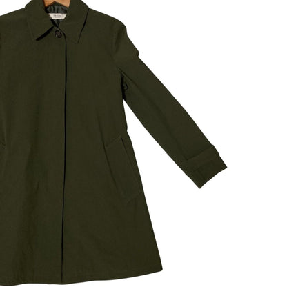 Prada Nylon Belted Satin Coat 36 Khaki Green — view 3