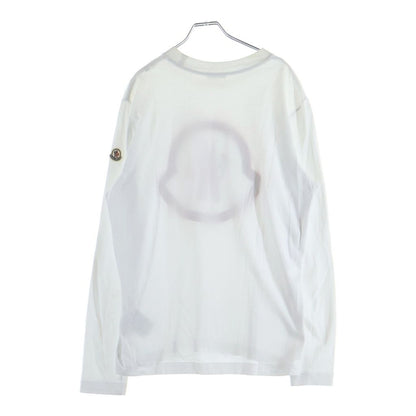Moncler T-Shirt Manica Lunga L S Long Sleeve Logo Top White — view 2