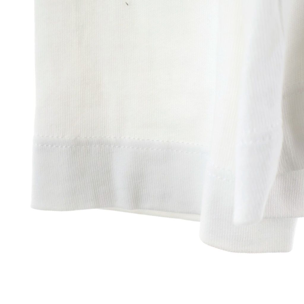 Moncler T-Shirt Manica Lunga L S Long Sleeve Logo Top White — view 5
