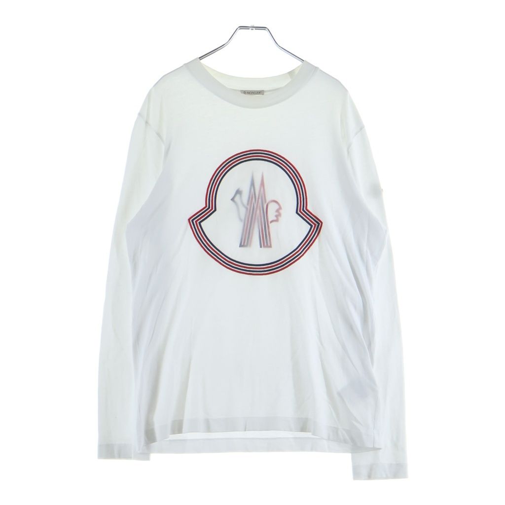 Moncler T-Shirt Manica Lunga L S Long Sleeve Logo Top White
