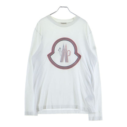 Moncler T-Shirt Manica Lunga L S Long Sleeve Logo Top White