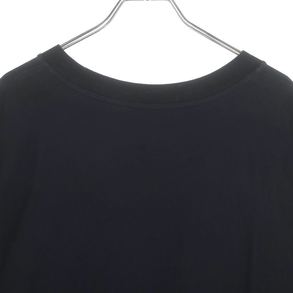 Moncler Front Logo Patch Crew Neck Short Sleeve T-Shirt Black — view 4