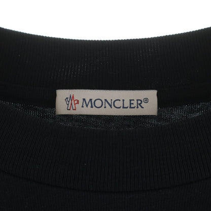 Moncler Front Logo Patch Crew Neck Short Sleeve T-Shirt Black — view 7