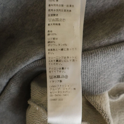 Celine Loose Sweatshirt in Cotton Fleece Drawstring Hoodie Pullover Gray — view 8