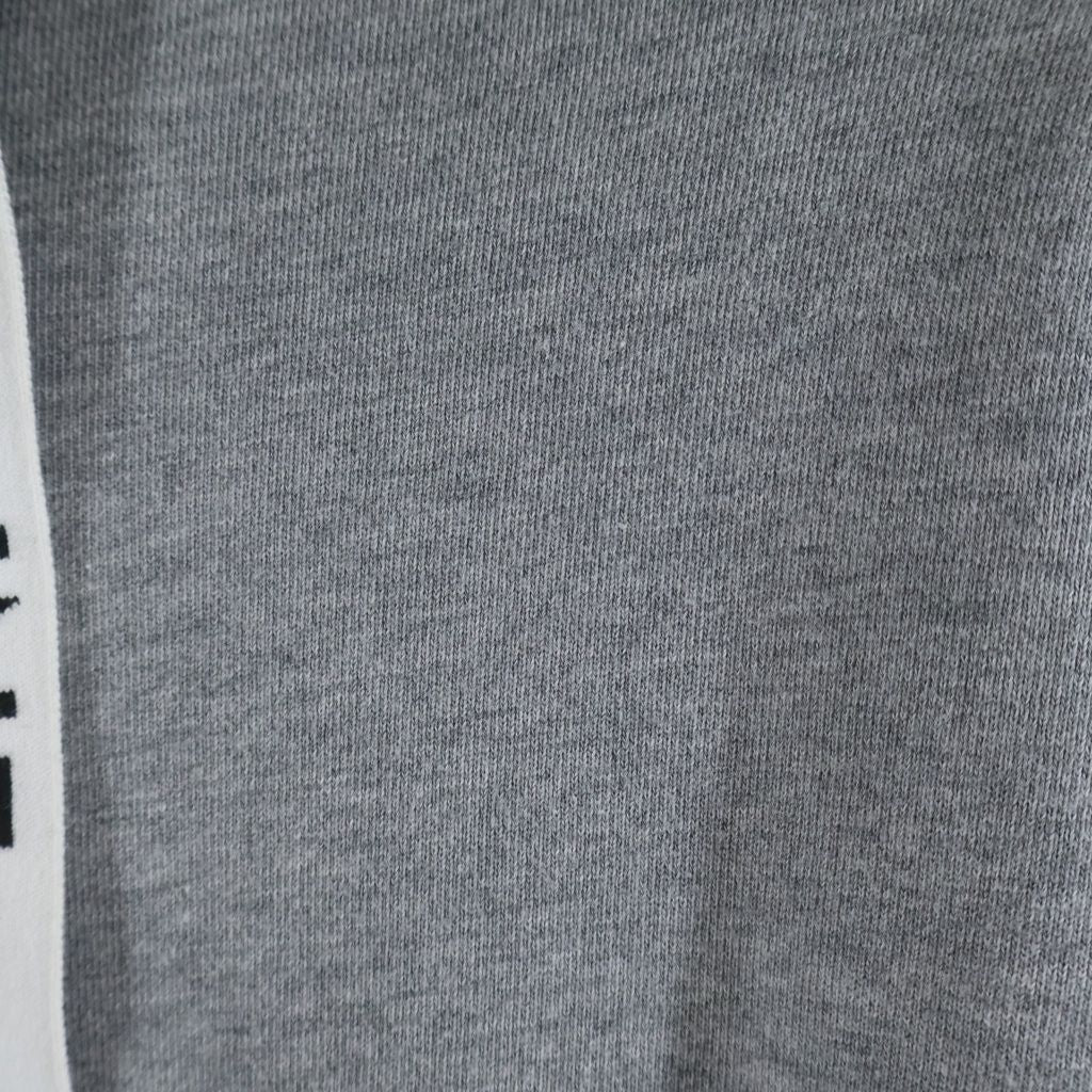 Celine Loose Sweatshirt in Cotton Fleece Drawstring Hoodie Pullover Gray — view 5