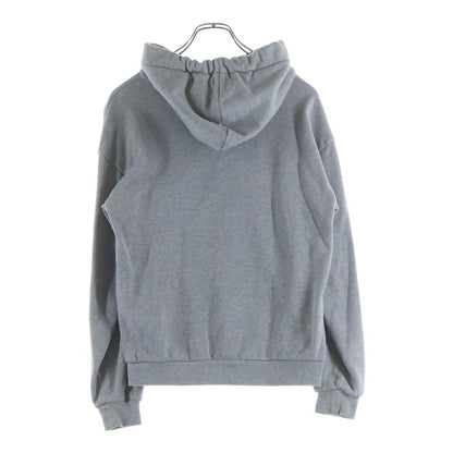Celine Loose Sweatshirt in Cotton Fleece Drawstring Hoodie Pullover Gray — view 2