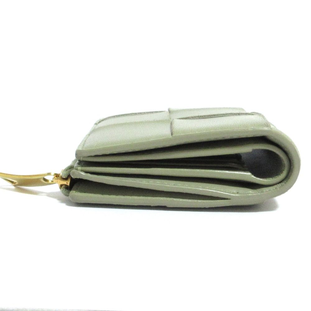 Bottega Veneta Intrecciato Compact Wallet Bifold Khaki — view 5