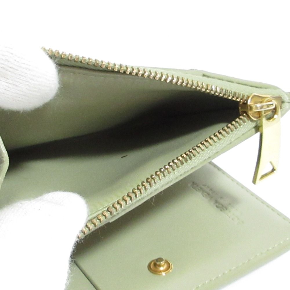 Bottega Veneta Intrecciato Compact Wallet Bifold Khaki — view 8