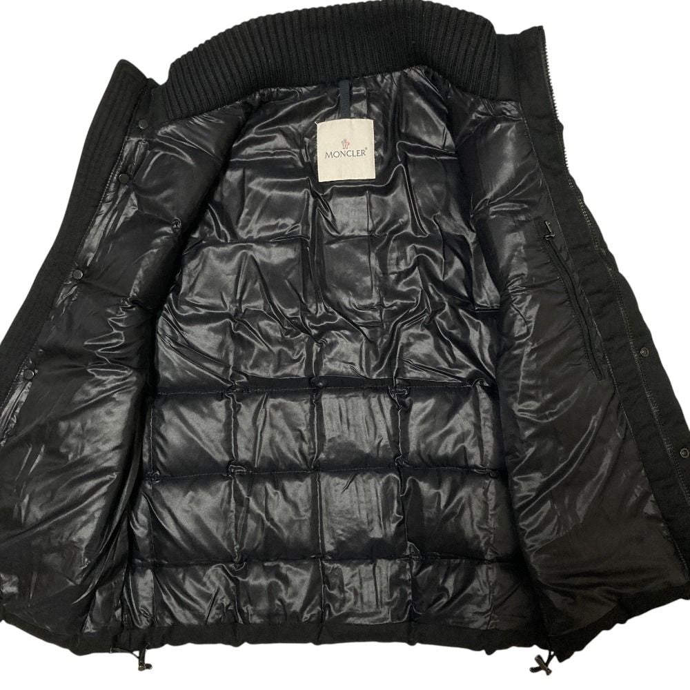Moncler Tenay Wool Quilted Down Vest 1 Black — view 3