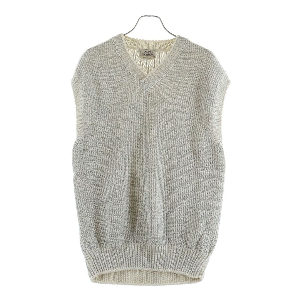Hermes Knit Vest Nylon Cable White