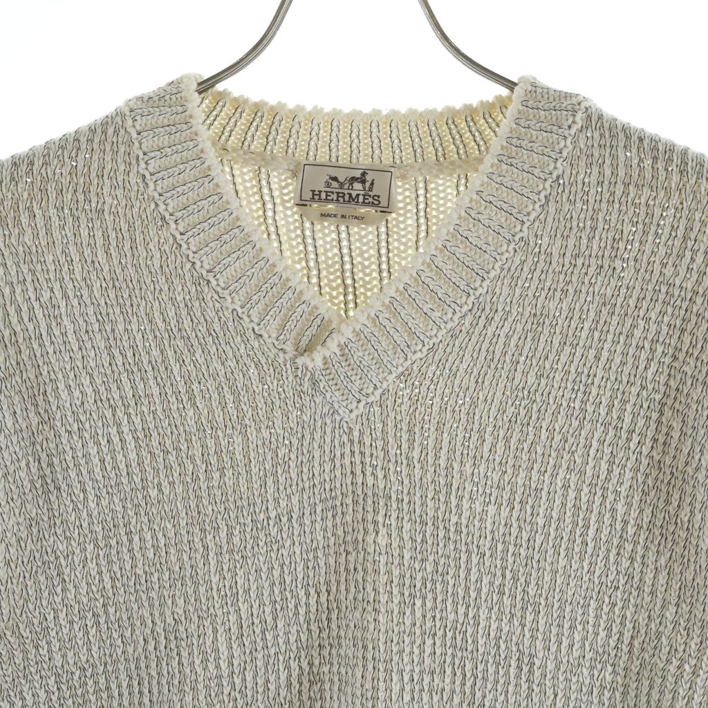 Hermes Knit Vest Nylon Cable White — view 3