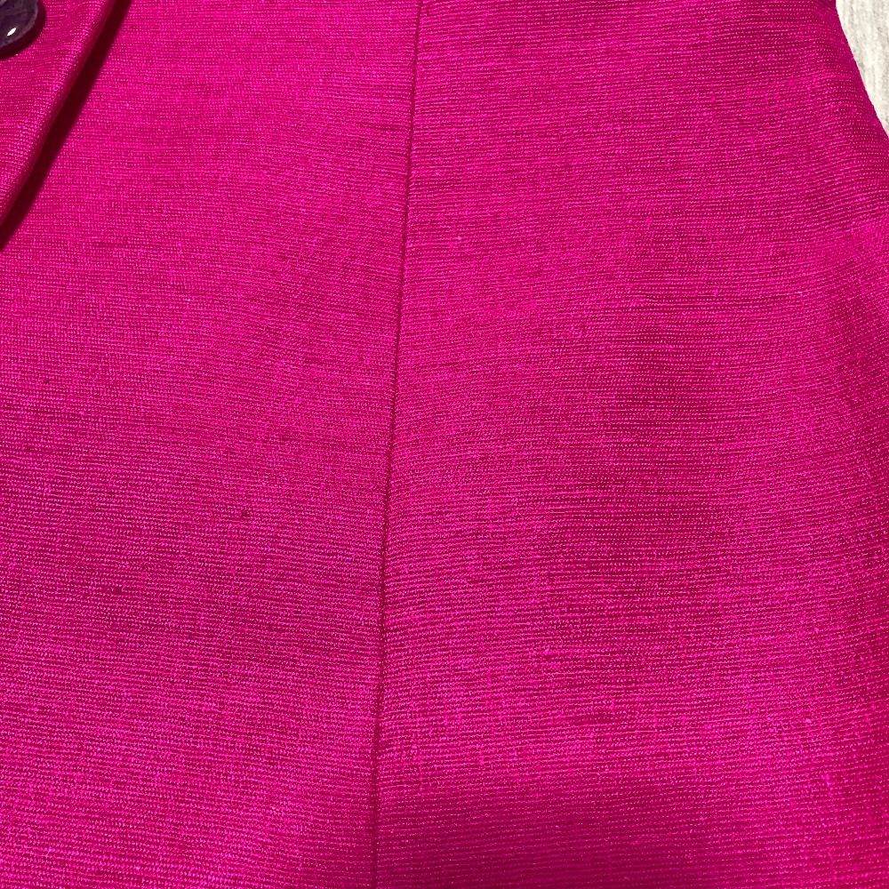 Saint Laurent Yves Rive Gauche Vintage Collarless Jacket 36 Pink — view 5