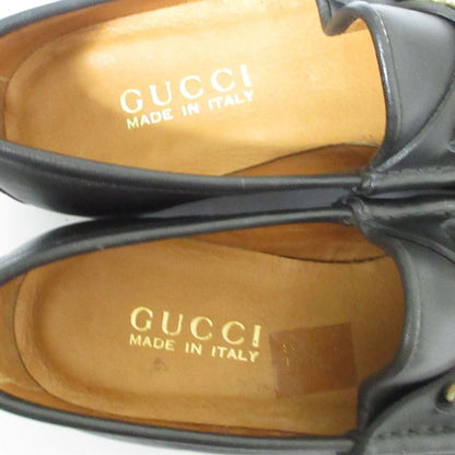 Gucci Leather Horsebit Loafers Shoes 34.5 Black — view 5