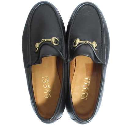 Gucci Leather Horsebit Loafers Shoes 34.5 Black — view 4