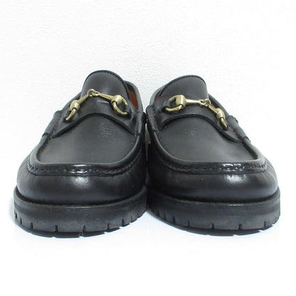 Gucci Leather Horsebit Loafers Shoes 34.5 Black — view 3