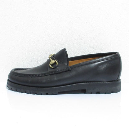 Gucci Leather Horsebit Loafers Shoes 34.5 Black — view 2