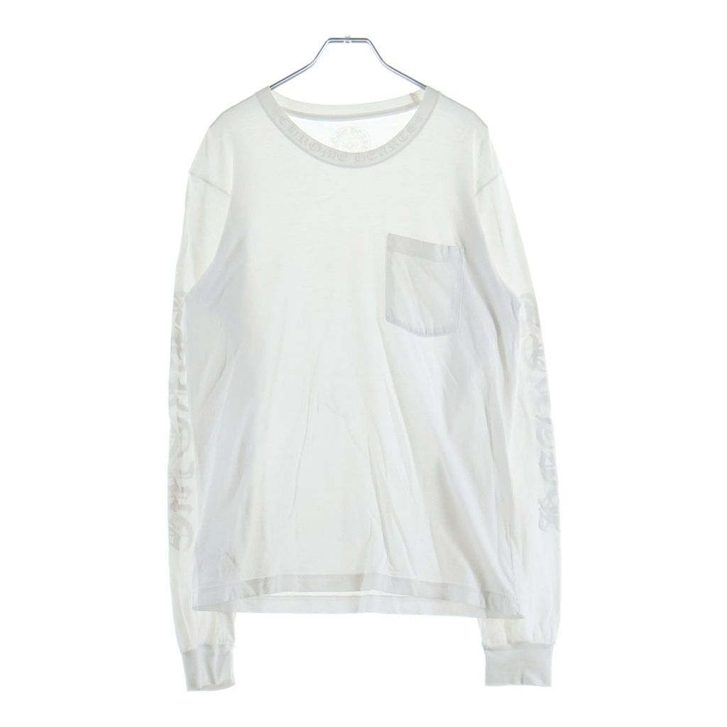 Chrome Hearts CH L S Tee Neck Logo Print Long Sleeve T-Shirt