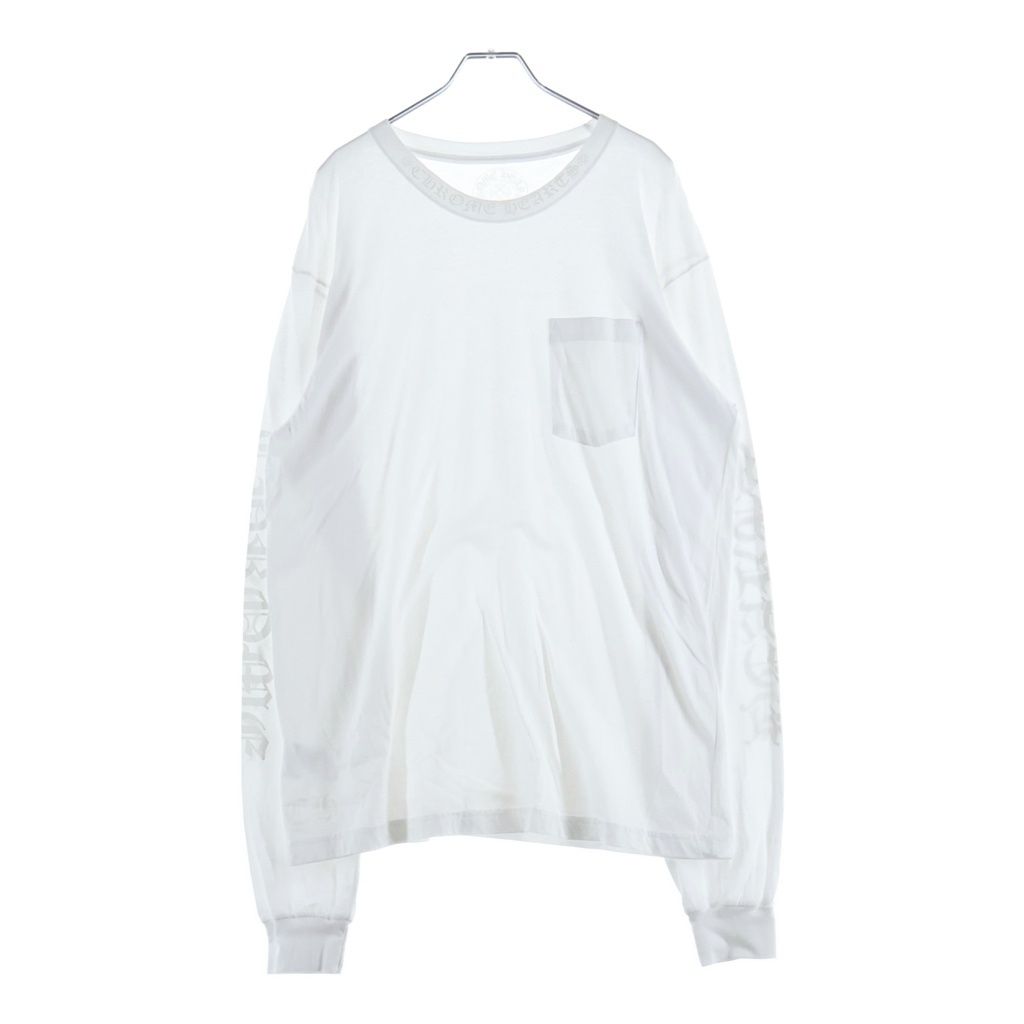 Chrome Hearts CH L S Tee Neck Logo Print Long Sleeve T-Shirt