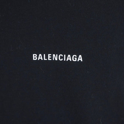 Balenciaga Logo Print Short Sleeve Top T-Shirt Black — view 4