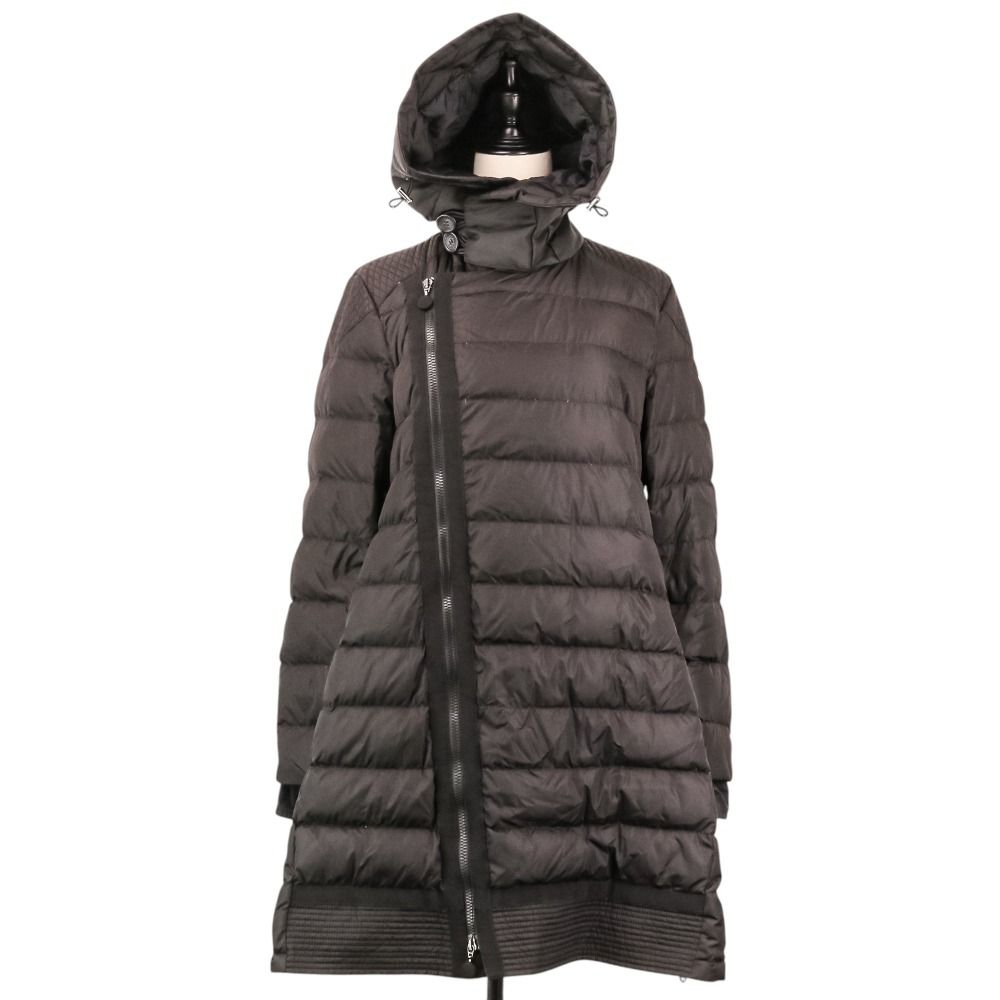 Moncler Christabel Hooded Down Coat 2 Black — view 2