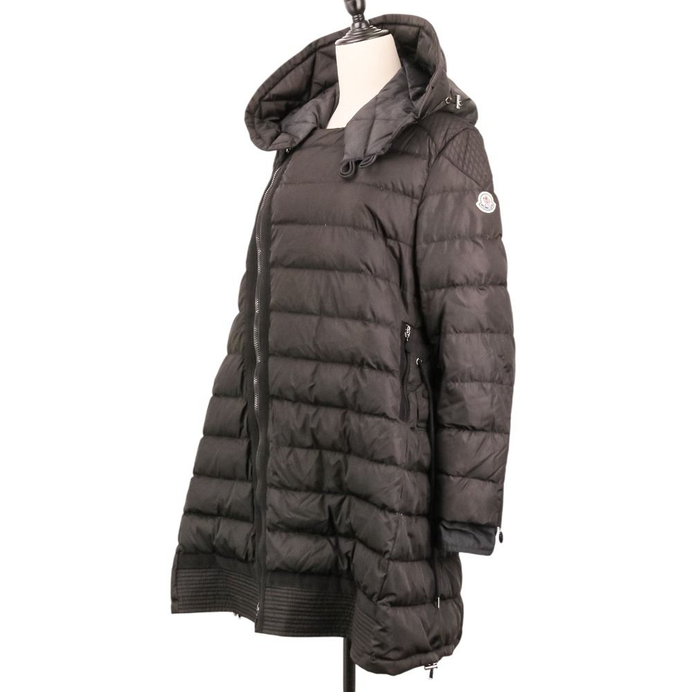 Moncler Christabel Hooded Down Coat 2 Black — view 3