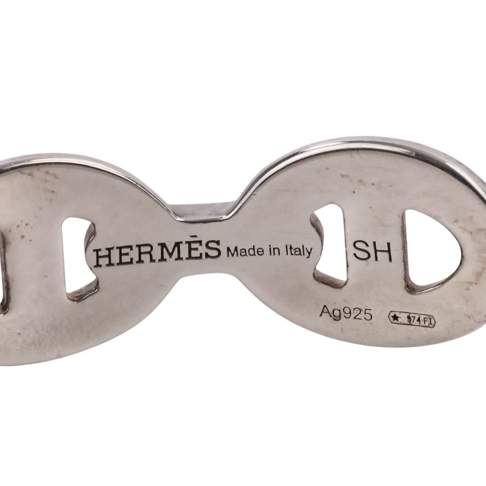 Hermes Chaine D'ancre Bangle Bracelet Silver — view 8