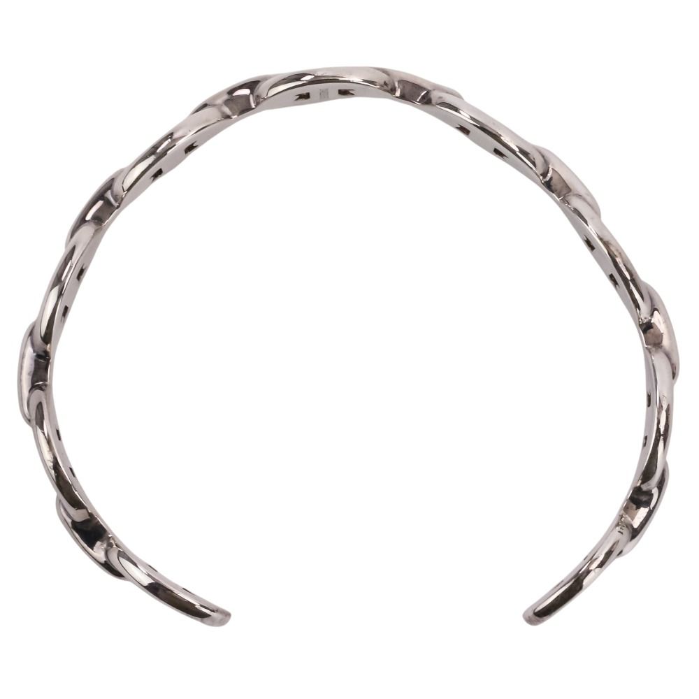 Hermes Chaine D'ancre Bangle Bracelet Silver — view 6