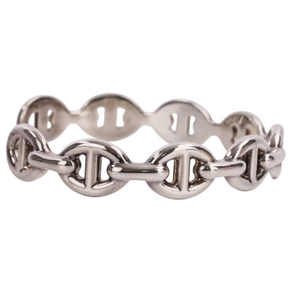 Hermes Chaine D'ancre Bangle Bracelet Silver — view 5