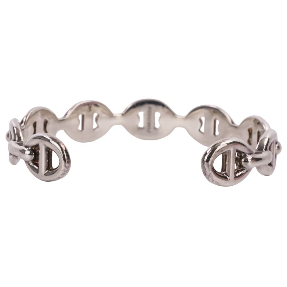 Hermes Chaine D'ancre Bangle Bracelet Silver — view 4