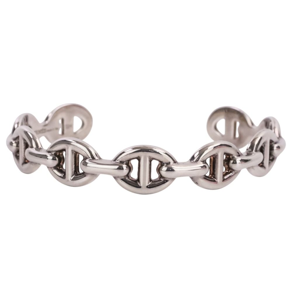 Hermes Chaine D'ancre Bangle Bracelet Silver — view 2