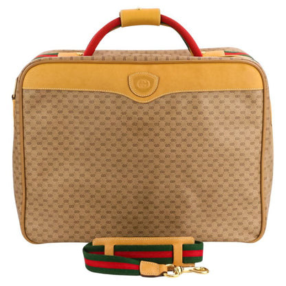 Gucci Micro GG Sherry Line Travel Bag Beige Brown