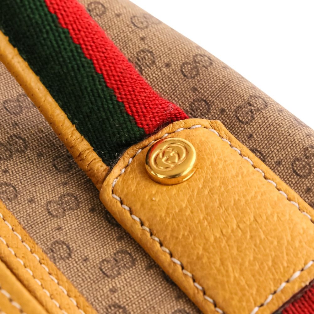 Gucci Micro GG Sherry Line Travel Bag Beige Brown — view 9