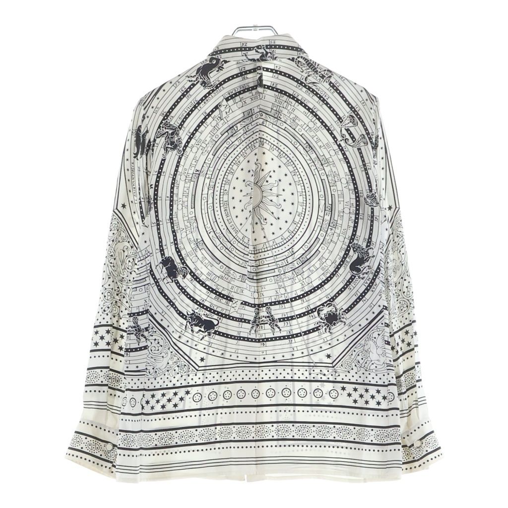 Hermes DO RE Boucles All Over Pattern Regular Color Long Sleeve Shirt White — view 2