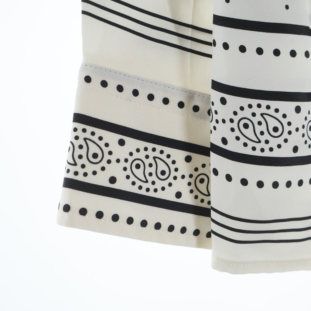 Hermes DO RE Boucles All Over Pattern Regular Color Long Sleeve Shirt White — view 6