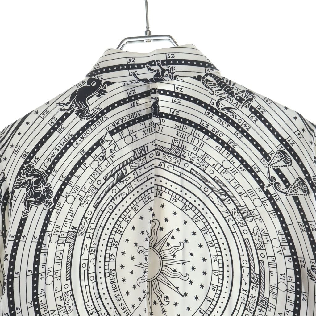 Hermes DO RE Boucles All Over Pattern Regular Color Long Sleeve Shirt White — view 4