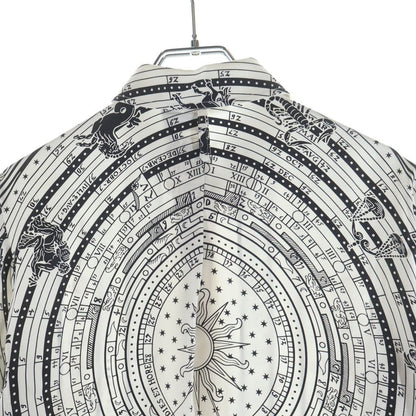 Hermes DO RE Boucles All Over Pattern Regular Color Long Sleeve Shirt White — view 4