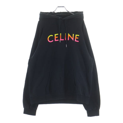 Celine Pullover Hoodie Gradient Logo Sweatshirt Black
